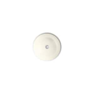 Caxton 16-1/4 in. Round Bathroom Sink in Biscuit without Overflow Drain