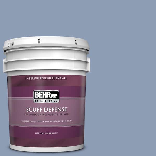 BEHR ULTRA 5 gal. #PMD-72 Periwinkle Dusk Extra Durable Eggshell Enamel Interior Paint & Primer