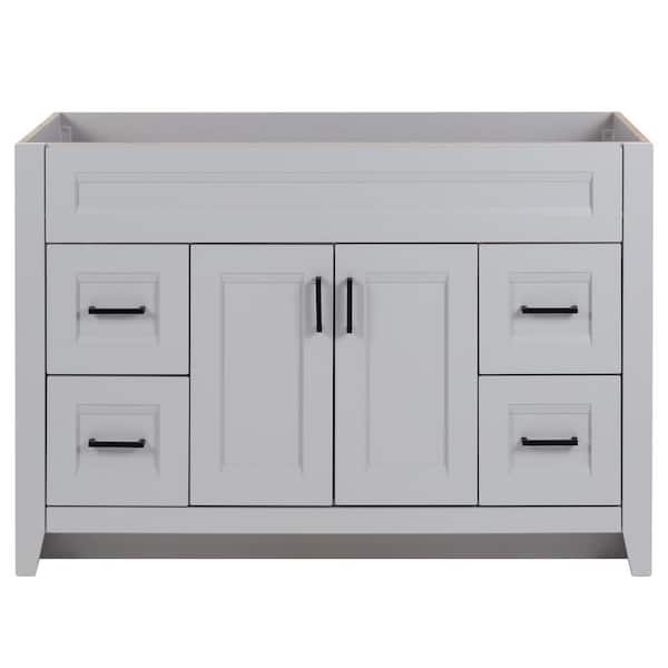 Home Decorators Collection Ridge 48 in. W x 22 in. D x 34 in. H Bath Vanity Cabinet without Top in Pearl Gray
