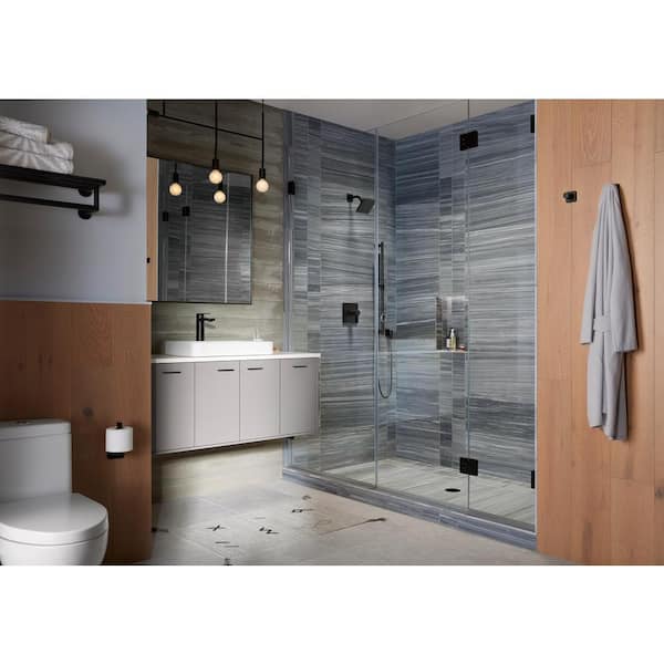 Parallel Vertical Wall Mount Toilet Paper Holder in Vibrant Brushed Moderne Brass