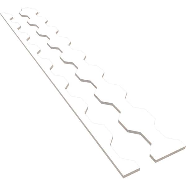 Ekena Millwork Pontiac 47 in. H x 0.375 in. W Slatwall Panels in PVC 17-Pack