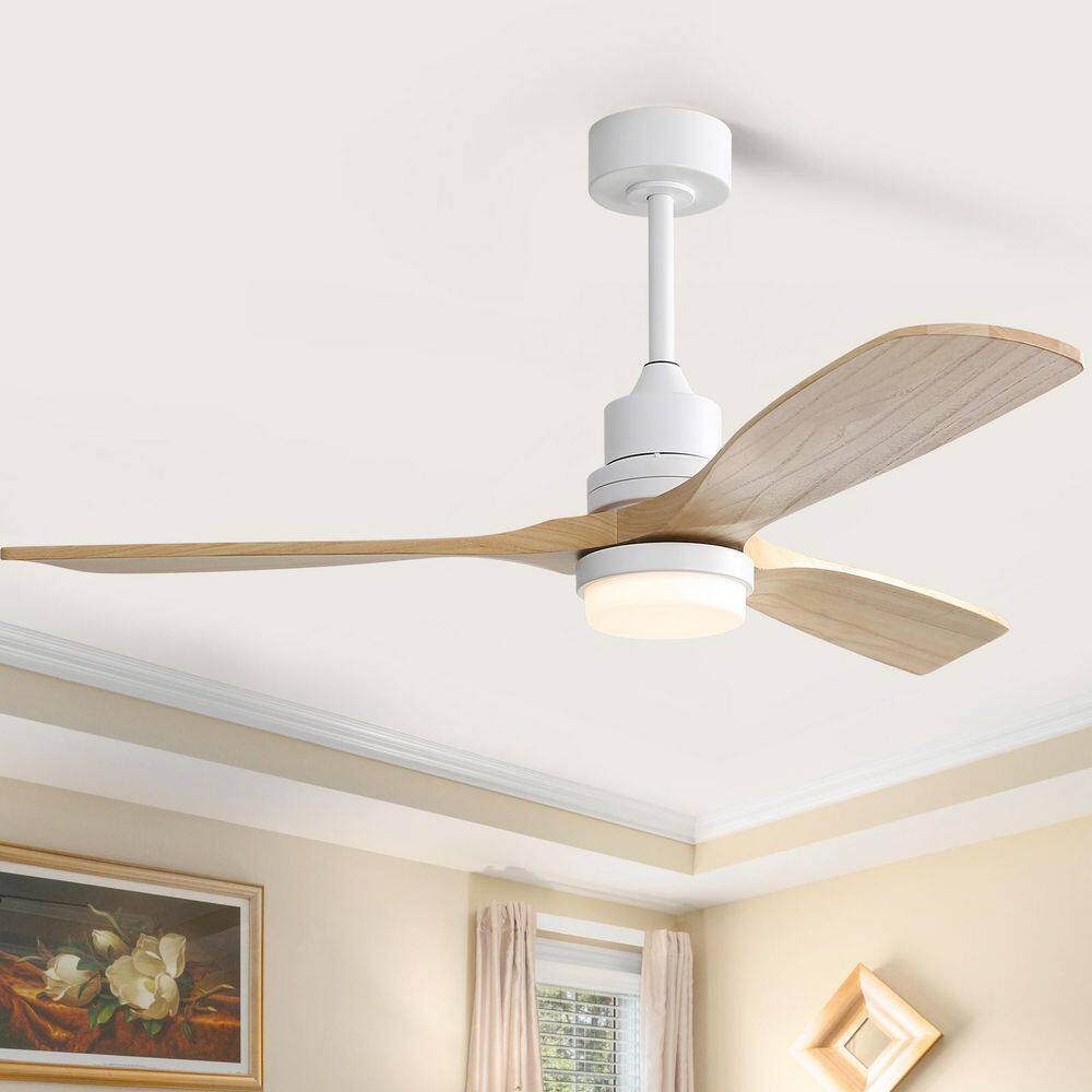 52 in. Integrated LED Indoor/Outdoor White Ceiling Fan with Light Kit and Remote Control price history on PriceWatchPro