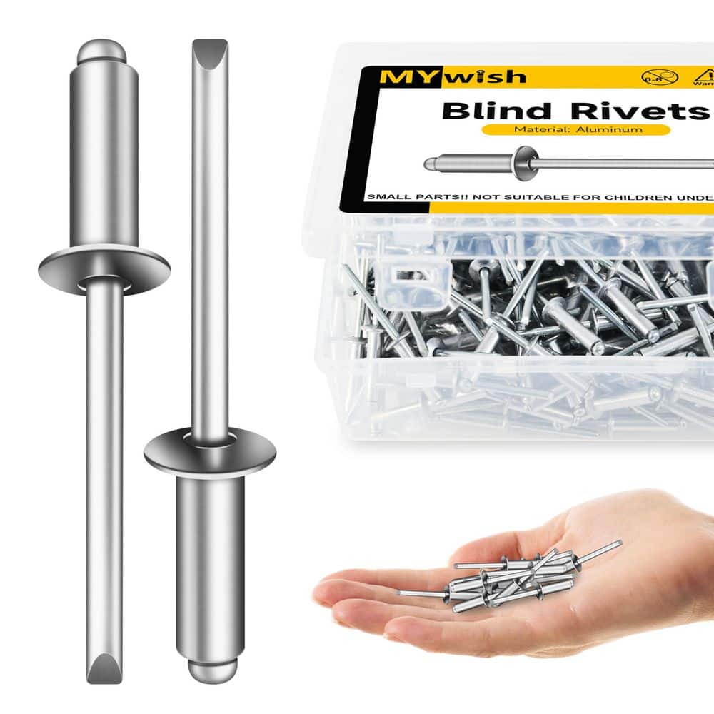 3/16 in. x 1/2 in. Aluminum Blind Pop Rivets (250-Pack) with Steel Mandrel price history on PriceWatchPro