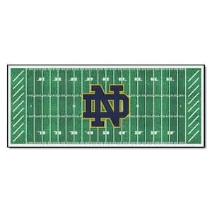 NCAA Notre Dame 2.5 ft. x 6 ft. Football Field Runner Rug