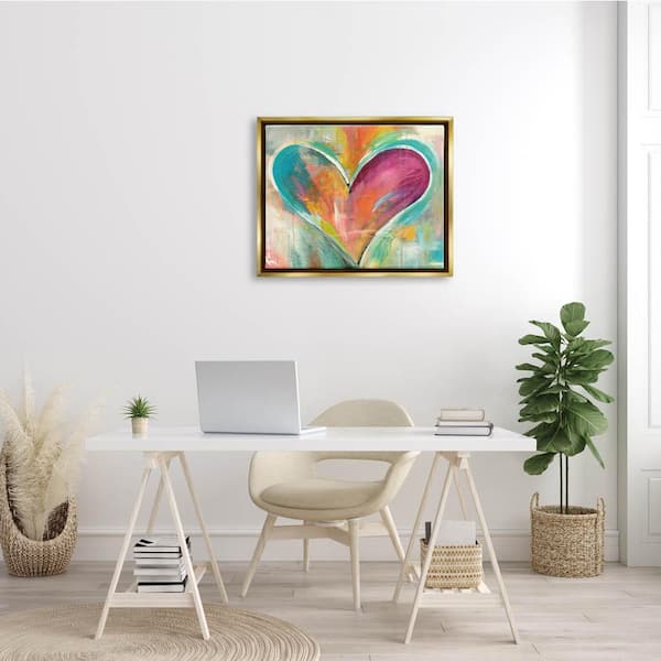 Abstract Heart Canvas Wall Decor