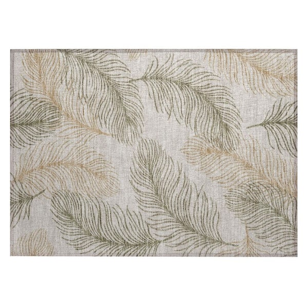 Chantille Machine Washable Indoor/Outdoor Abstract ACN3028 Linen 2 ft. x 3 ft. Accent Rug