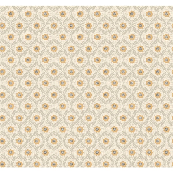 RIFLE PAPER CO. Emma Linen White Metallic Non-Pasted Wallpaper