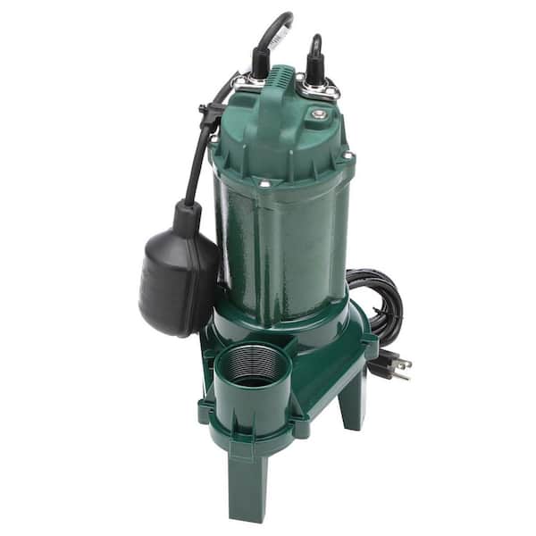 Zoeller 1/3 HP 5280 gph Cast Iron Tethered Float Switch Grinding Sewage Pump