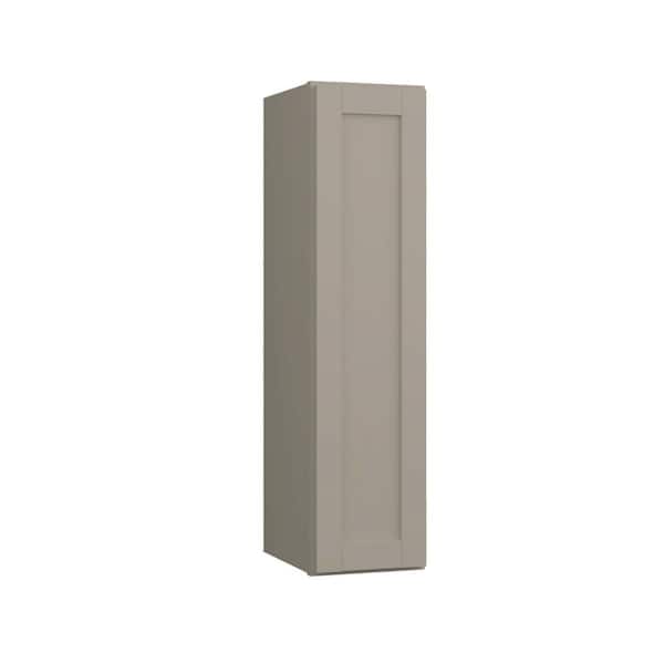 Hampton Bay Courtland 9 in. W x 12 in. D x 36 in. H Assembled Shaker Wall Kitchen Cabinet in Sterling Gray
