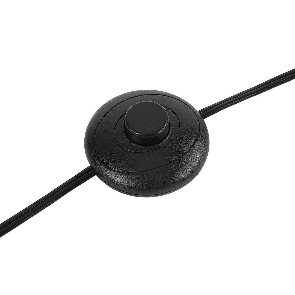Industrial 69" Matte Black 3-Light Tree Floor Lamp with Glass Shades
