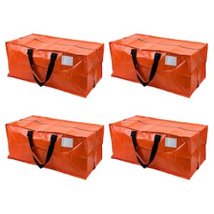 20 Gal. Heavy-Duty Moving and Storage Bag Orange Polypropylene (4-Pack)