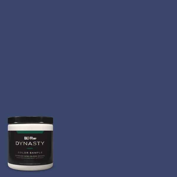 BEHR DYNASTY 8 oz. #T11-19 Starlit Night Semi-Gloss Enamel Stain-Blocking Interior/Exterior Paint and Primer Sample