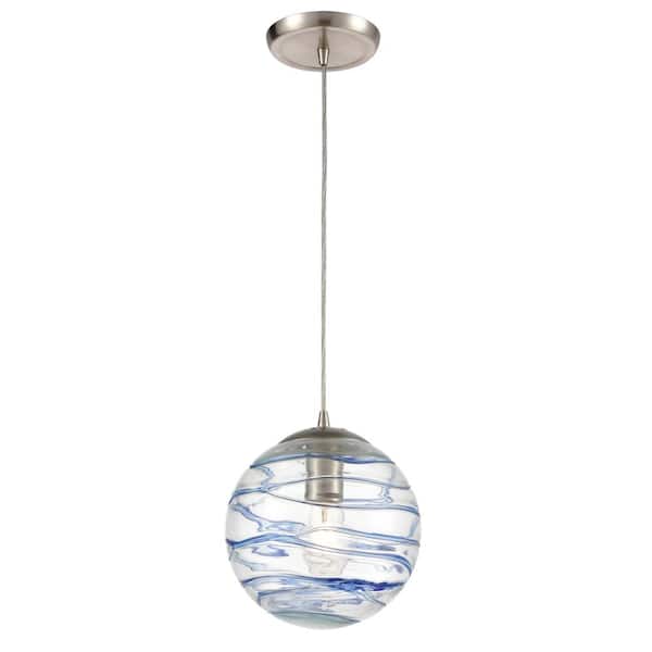 Titan Lighting Valinda 1Light Satin Nickel Mini Pendant Light with