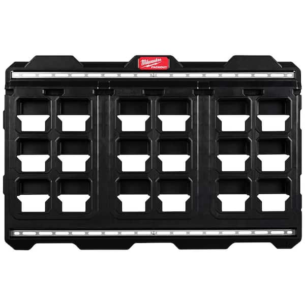 Packout Large Wall Plate 20 in. H x 30.75 in. W Slatwall Panels in Black 8 Pack
