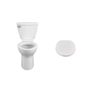 AquaWash 1.0 Manual Bidet Seat with Cadet 3-Right Height Elongated 1.28 GPF Toilet in White