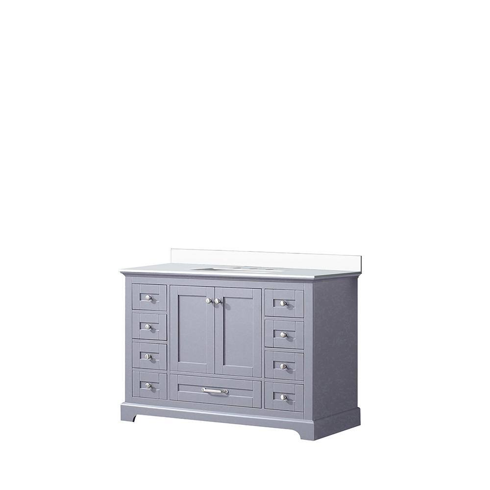 Dukes 48" Dark Grey Single Bath Vanity with Marble Top