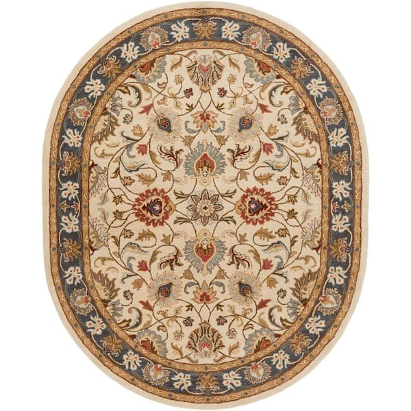 Livabliss John Gold 6 ft. x 9 ft. Oval Area Rug