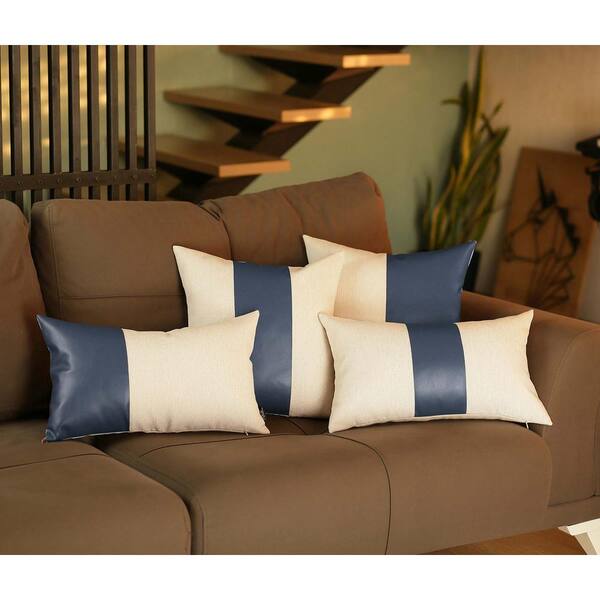 Mike Co New York Navy Blue Boho, Navy Blue Throw Pillows For Sofa Bed