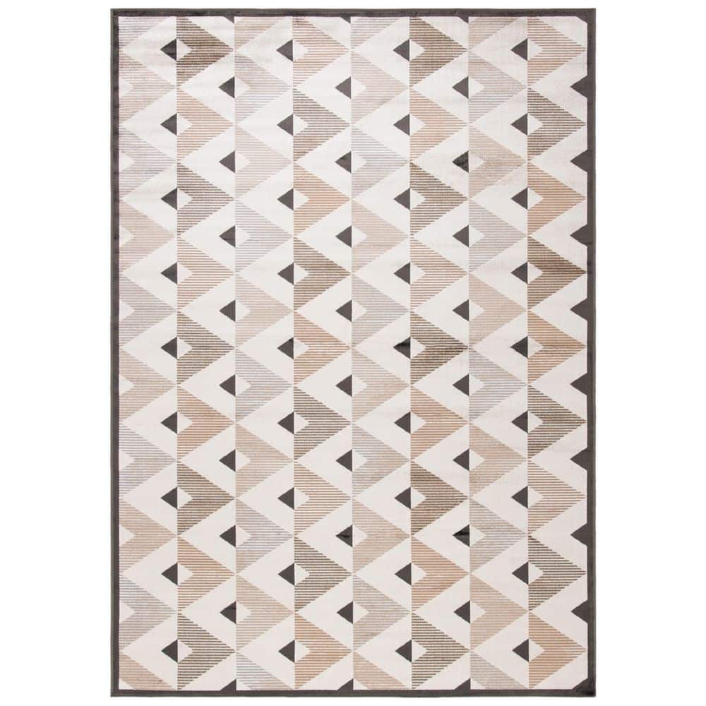 Atlas 3 ft. x 5 ft. Ivory/Beige Geometric Border Area Rug price history on PriceWatchPro