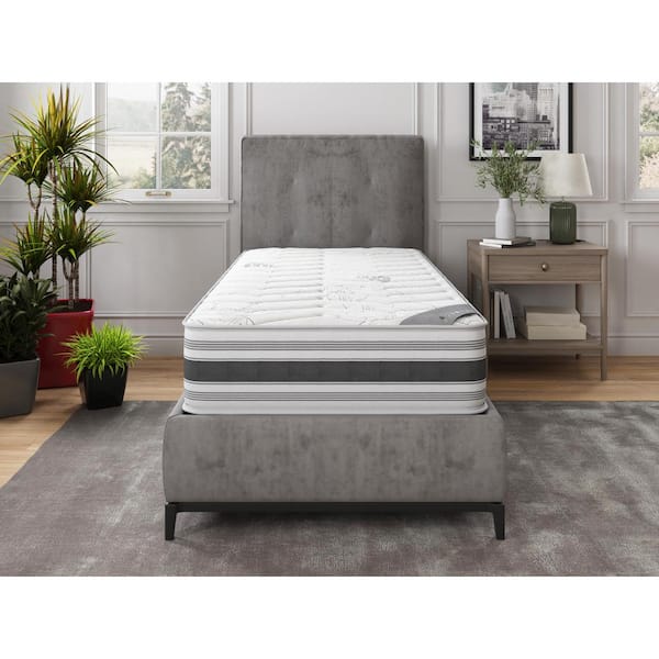 Lodge 12 in. Twin Made in USA Firm Hybrid Mattress Cool Airflow with Edge to Edge Pocket Coil, Bed in A Box, Ottopedic