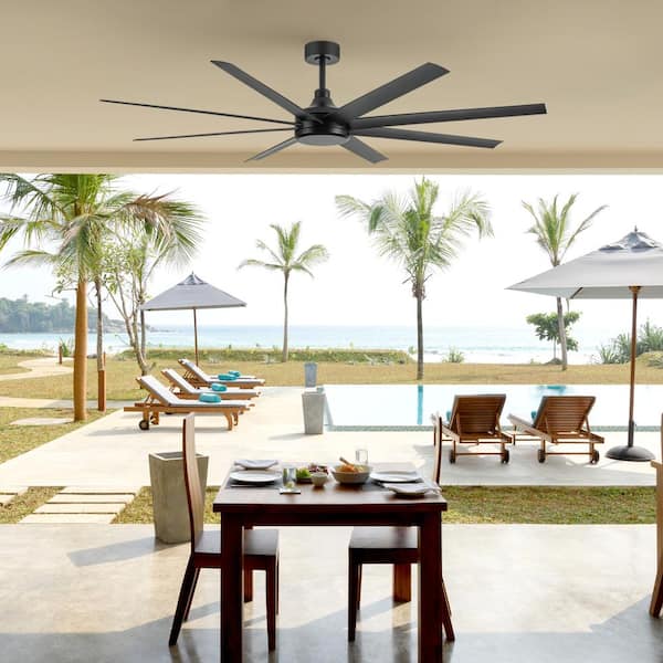 Flashwind 72 in. Black Indoor Downrod Mount Standard Ceiling Fan