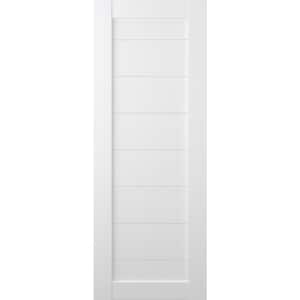 Ermi 28 in. W x 80 in. H x 1-9/16 in D 8-Panel Solid Core Bianco Noble Prefinished Wood Interior Door Slab
