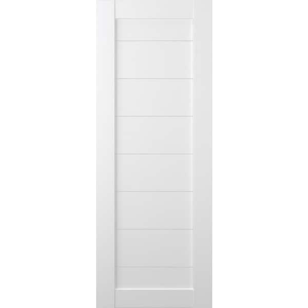 Belldinni Ermi 28 in. W x 80 in. H x 1-9/16 in D 8-Panel Solid Core Bianco Noble Prefinished Wood Interior Door Slab