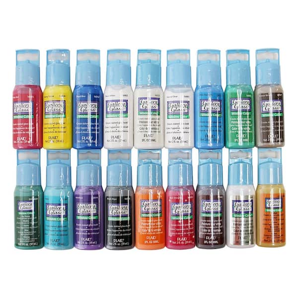 Gallery Glass 2 oz. Window Color Acrylic Paint Set Best Selling Colors I (18-Pack)