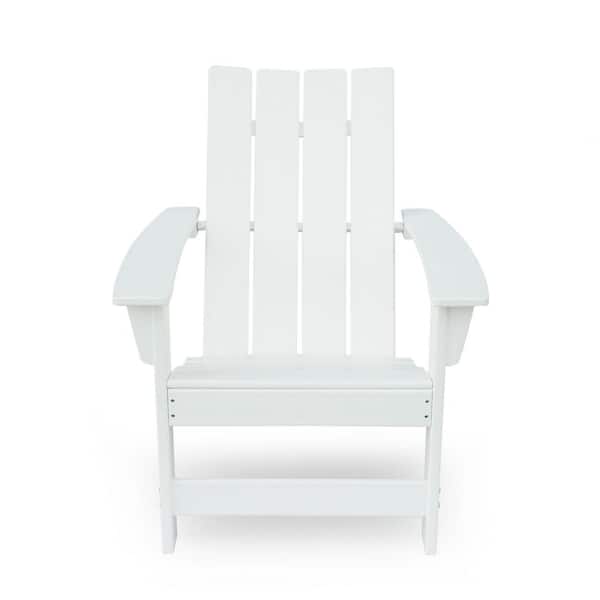 Outdoor High-Density Resin Adirondack Chair, White
