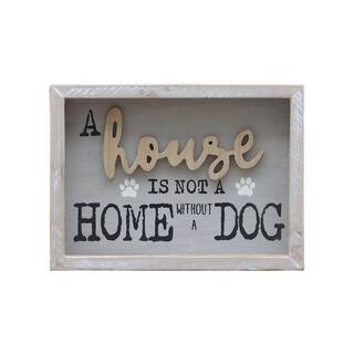 Targa In Metallo Vintage Con Husky E Scritta 'A House Is Not A Home Without' – 20x30 Cm, Per Esterno/Interno, Antiruggine