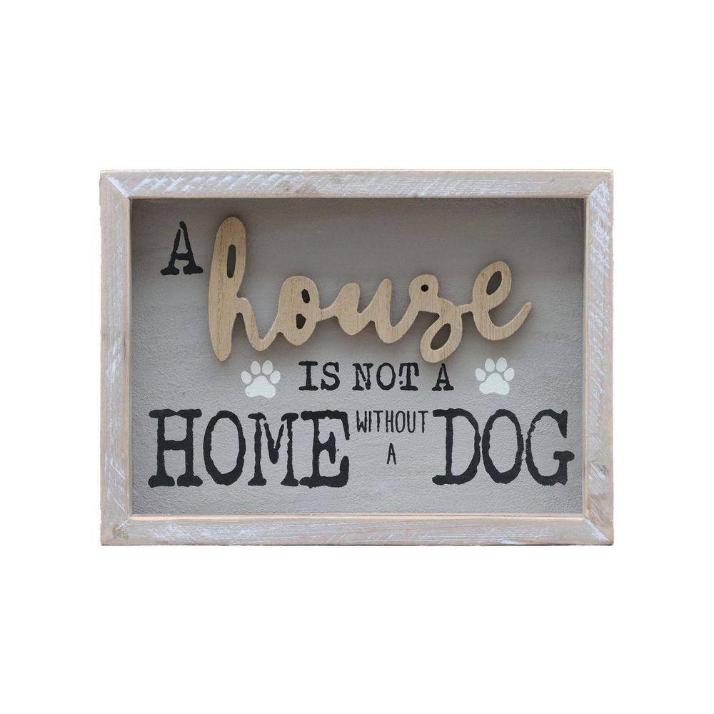 Targa In Metallo Vintage Con Husky E Scritta 'A House Is Not A Home Without' – 20x30 Cm, Per Esterno/Interno, Antiruggine
