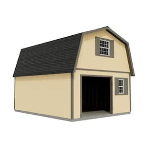 West Virginia 16 ft. x 28 ft. x 16-1/4 ft. 2 Story Wood Garage Kit without Floor