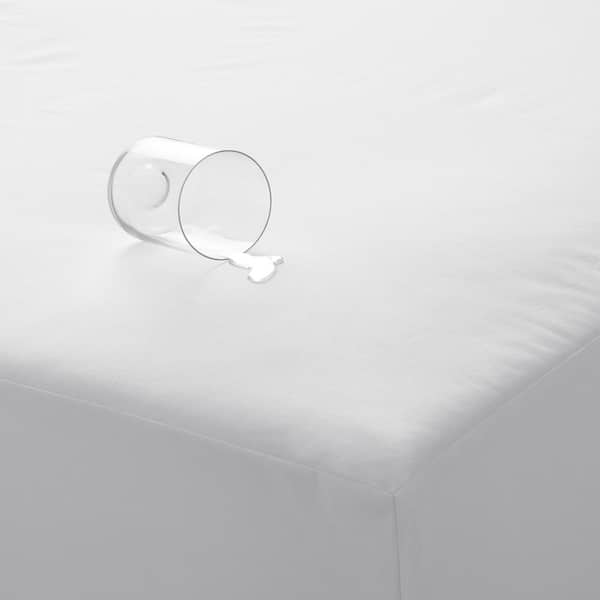 The Company Store Company Cotton Percale Waterproof White Cotton Percale  Queen Fitted Sheet 50861B-Q-WHITE - The Home Depot