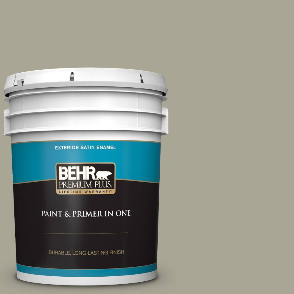 BEHR PREMIUM PLUS 5 gal. N3504 Jungle Camouflage Satin BEHR PREMIUM PLUS 5 gal. N3504 Jungle Camouflage Satin