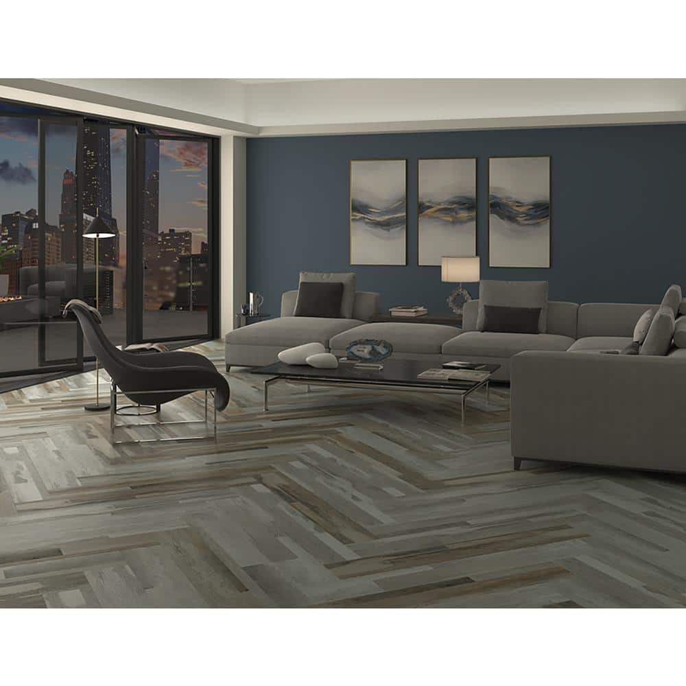 Arctic Distressed Light Gray Wide Vinyl Plank Flooring