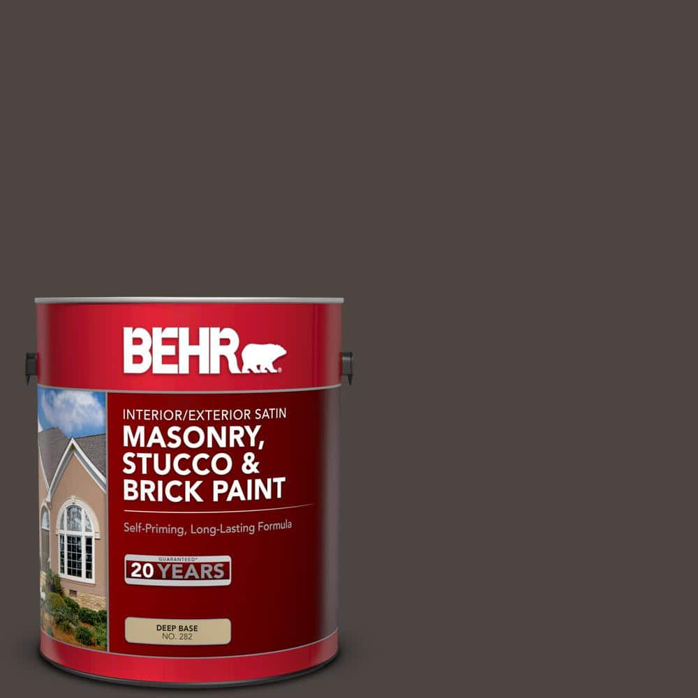 BEHR 1 Gal. #SC-104 Cordovan Brown Satin Interior/Exterior Masonry ...