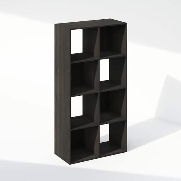 Furinno Pelli 47.01 in. Tall Espresso Wood 8-Shelf Standard Bookcase