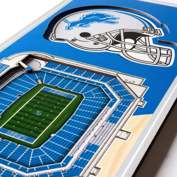 YouTheFan 954019 6 x 19 in. NFL Detroit Lions 3D Stadium Banner - Ford Field