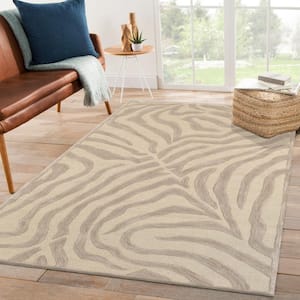 Orion Lodge Taupe/Silver 7 ft. 9 in. x 9 ft. 9 in. Luxurious Indoor Area Rug