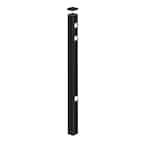 Natural Reflections 2 in. x 2 in. x 8-7/8 ft. Black Standard-Duty Aluminum Fence End Post