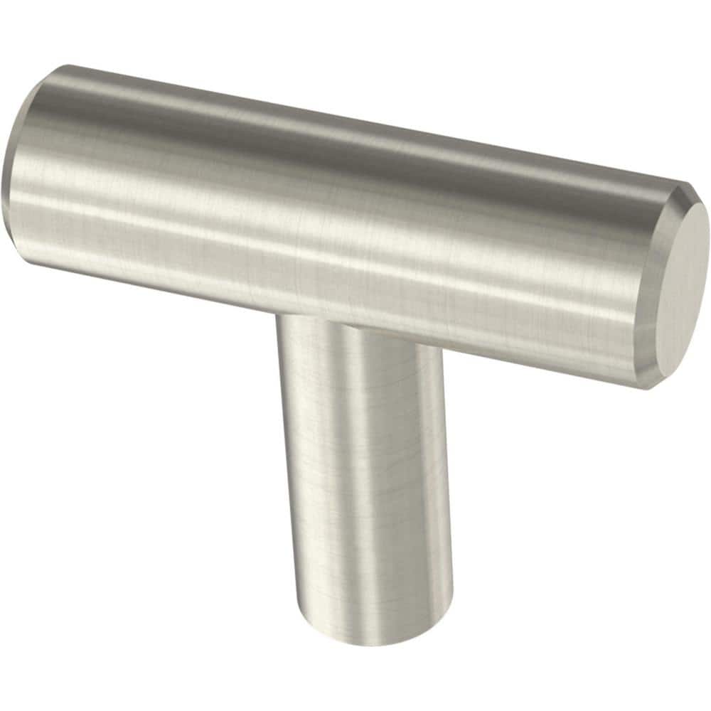 Matte Stainless Steel T-Handle Drawer Knob Set (10-Pack)
