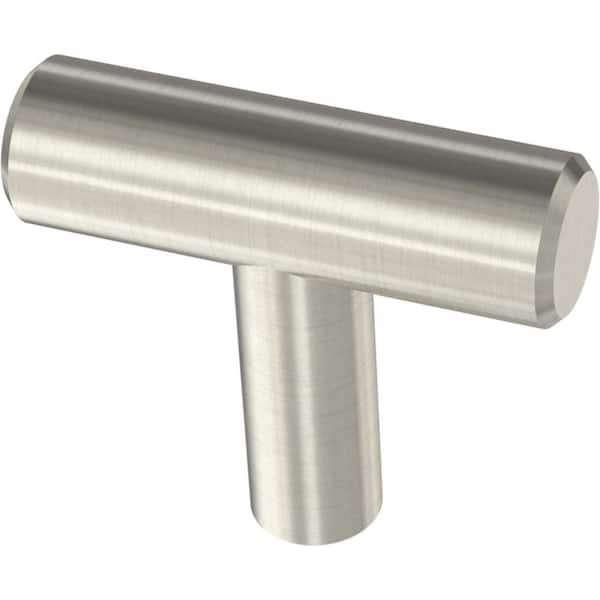 Franklin Brass Simple Bar 1-1/4 in. (32 mm) Stainless Steel Round Cabinet Knob (10-Pack)