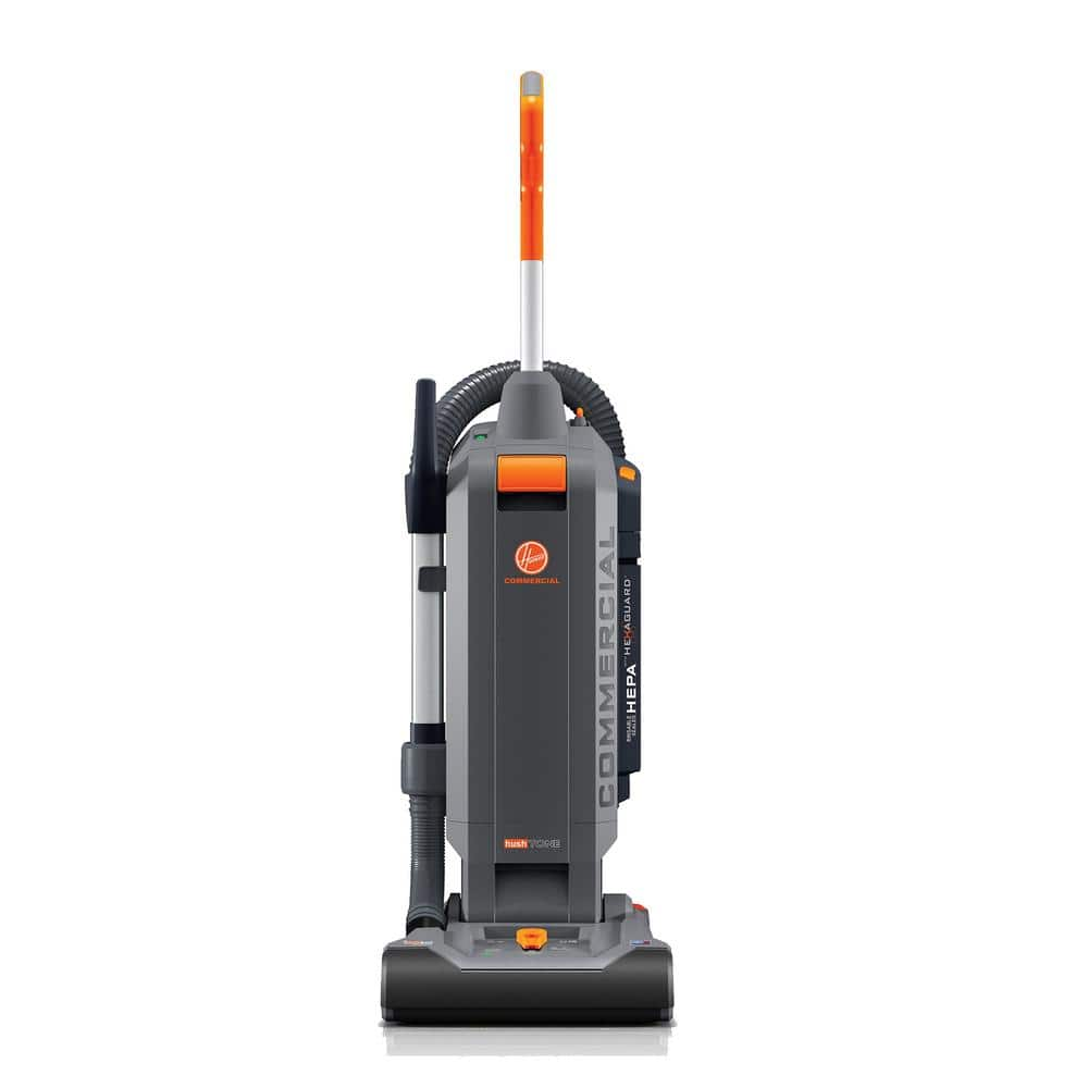 HOOVER Commercial HushTone 13 in. 2-Speed Corded, HEPA Hard Bagged Upright Vacuum Cleaner w/ IntelliBelt, Carpet and Hard Floor