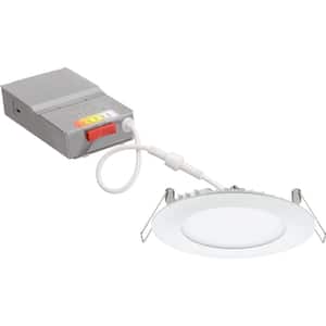 Contractor Select WF4 SWW5 4 in. Selectable CCT Ultra Slim Canless Integrated LED White Recessed Light