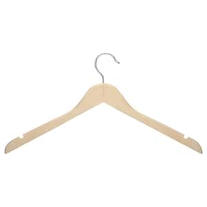 Maple Wood Shirt and Dress Notched Hangers 20-Pack