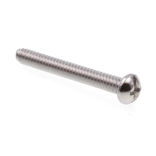 Prime-Line #10-24 x 1-1/2 in. Grade 18-8 Stainless Steel Phillips/Slotted Combination Drive Round Head Machine Screws (25-Pack)
