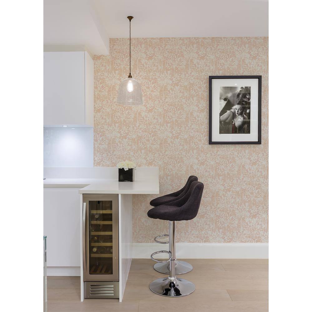 Dori Blush and White Floral Non-Woven Wallpaper