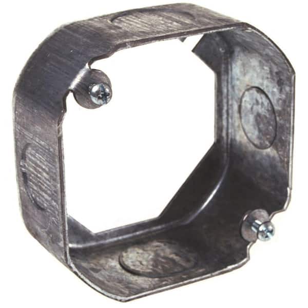 RACO 4 in. Octagon Extension Ring, Drawn, 1-1/2 in. Deep, Two 1/2 & Two 3/4 in. KO's (25-Pack)