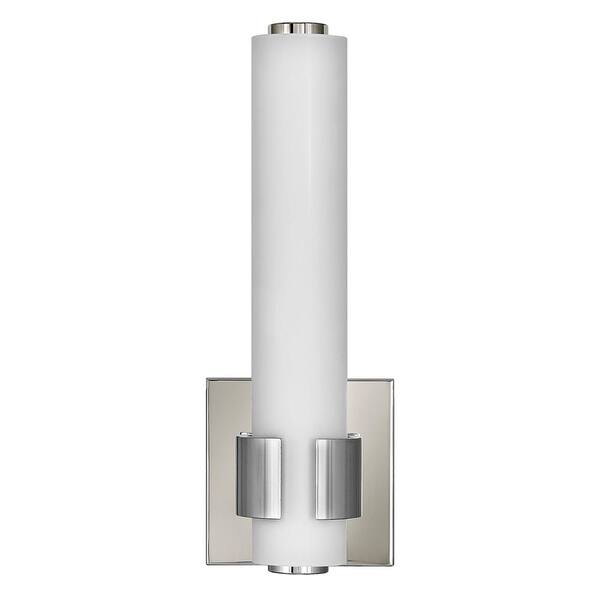 HINKLEY - Aiden 20.00-Watt Single Integrated Led Polished Nickel 4.75 in. Wall Sconce