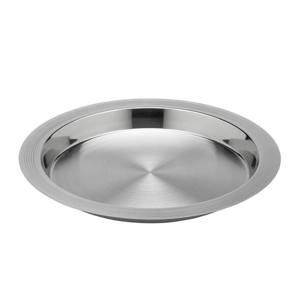 Kraftware Groove 14 in. Polished Stainless Serving Tray